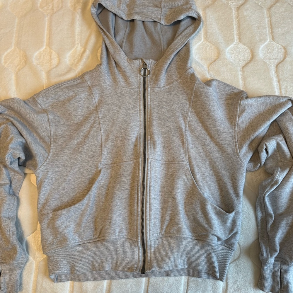 Lululemon Catch a Breath Zip Hoodie Heathered Core Ultra Light Grey